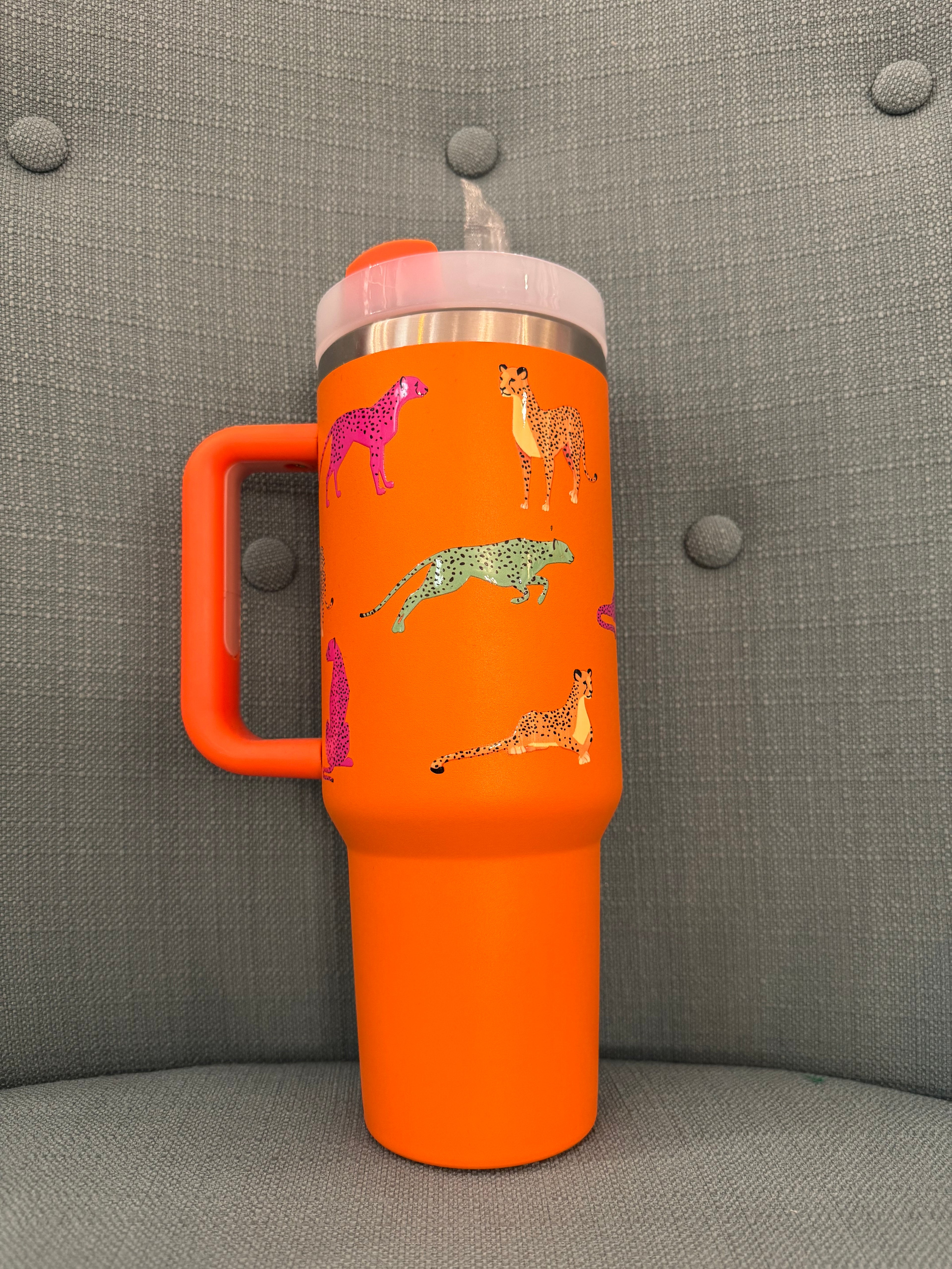 ORANGE CHEETAH TUMBLER