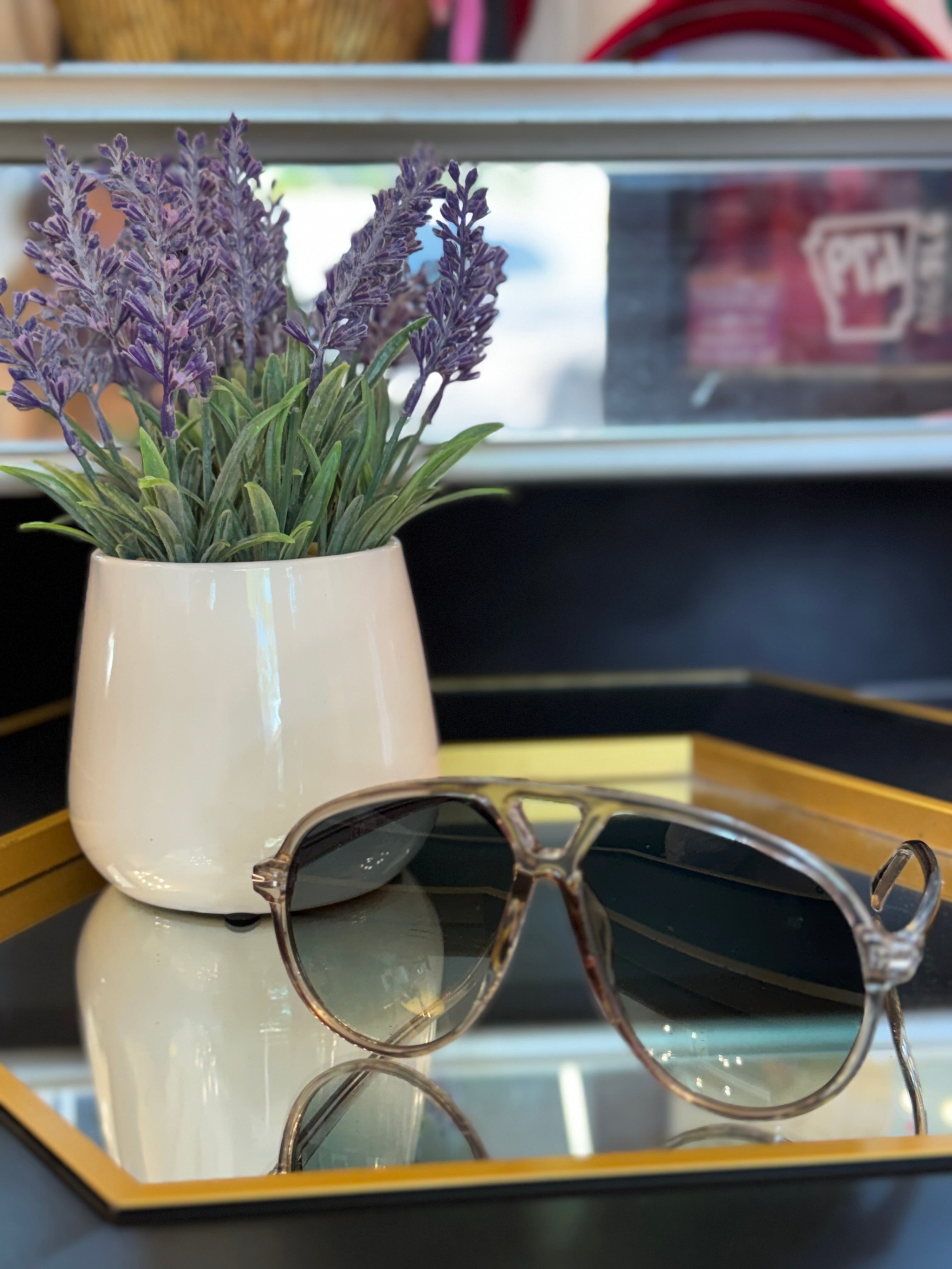 Over-Sized Aviator Shield Sunglasses