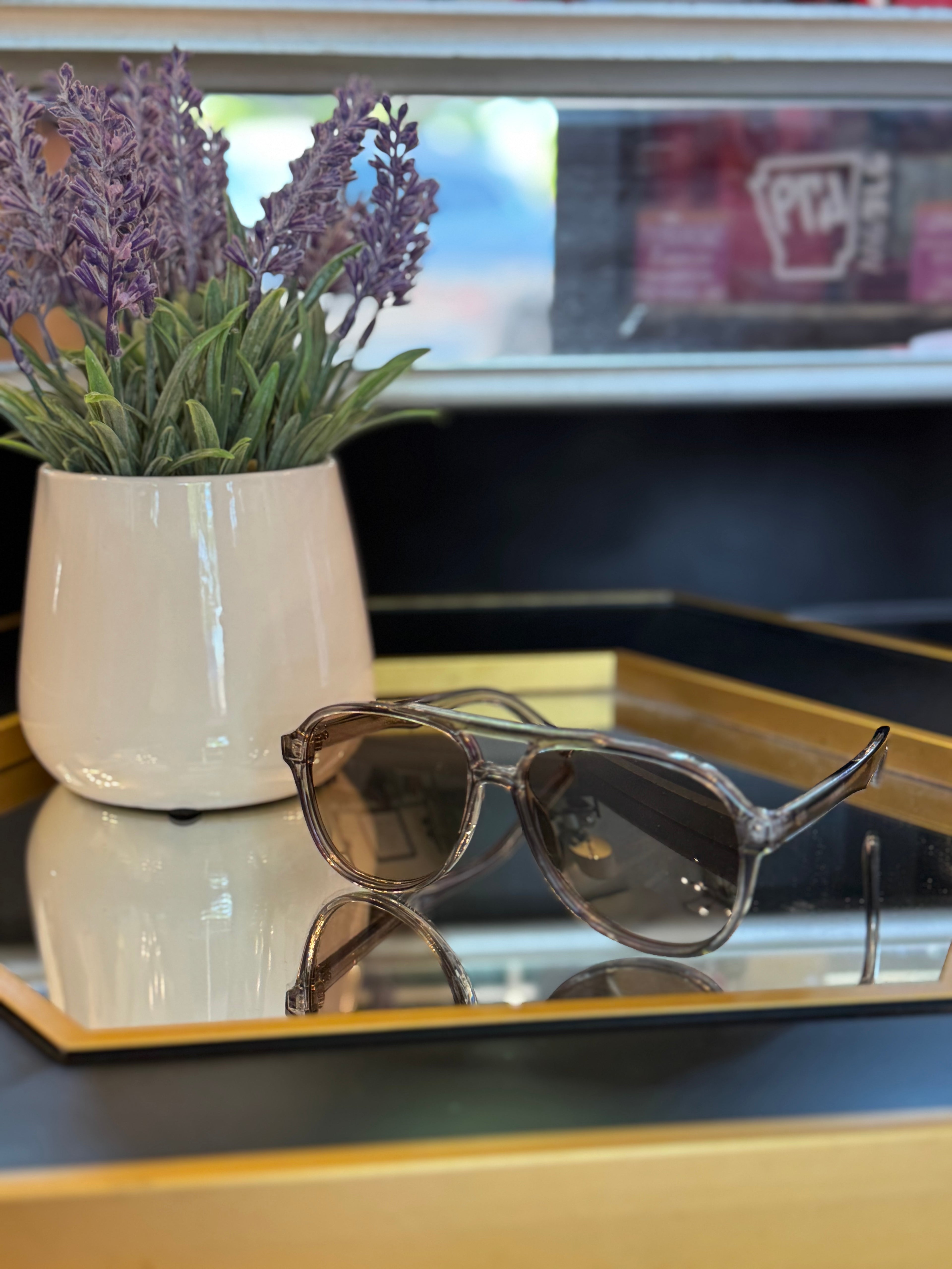 Double Bridge Detail Over-Sized Aviator Sunglasses