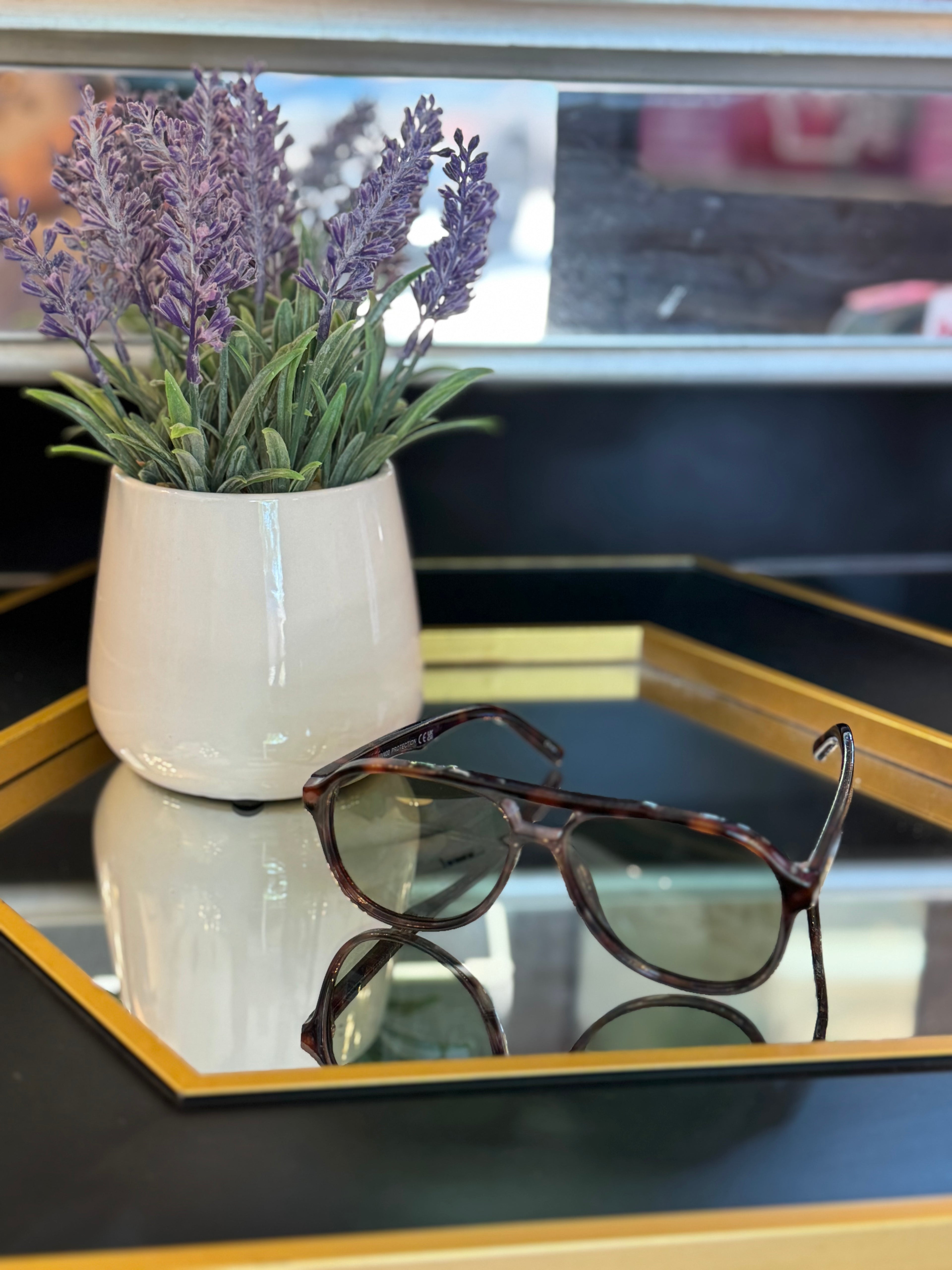 Double Bridge Detail Over-Sized Aviator Sunglasses