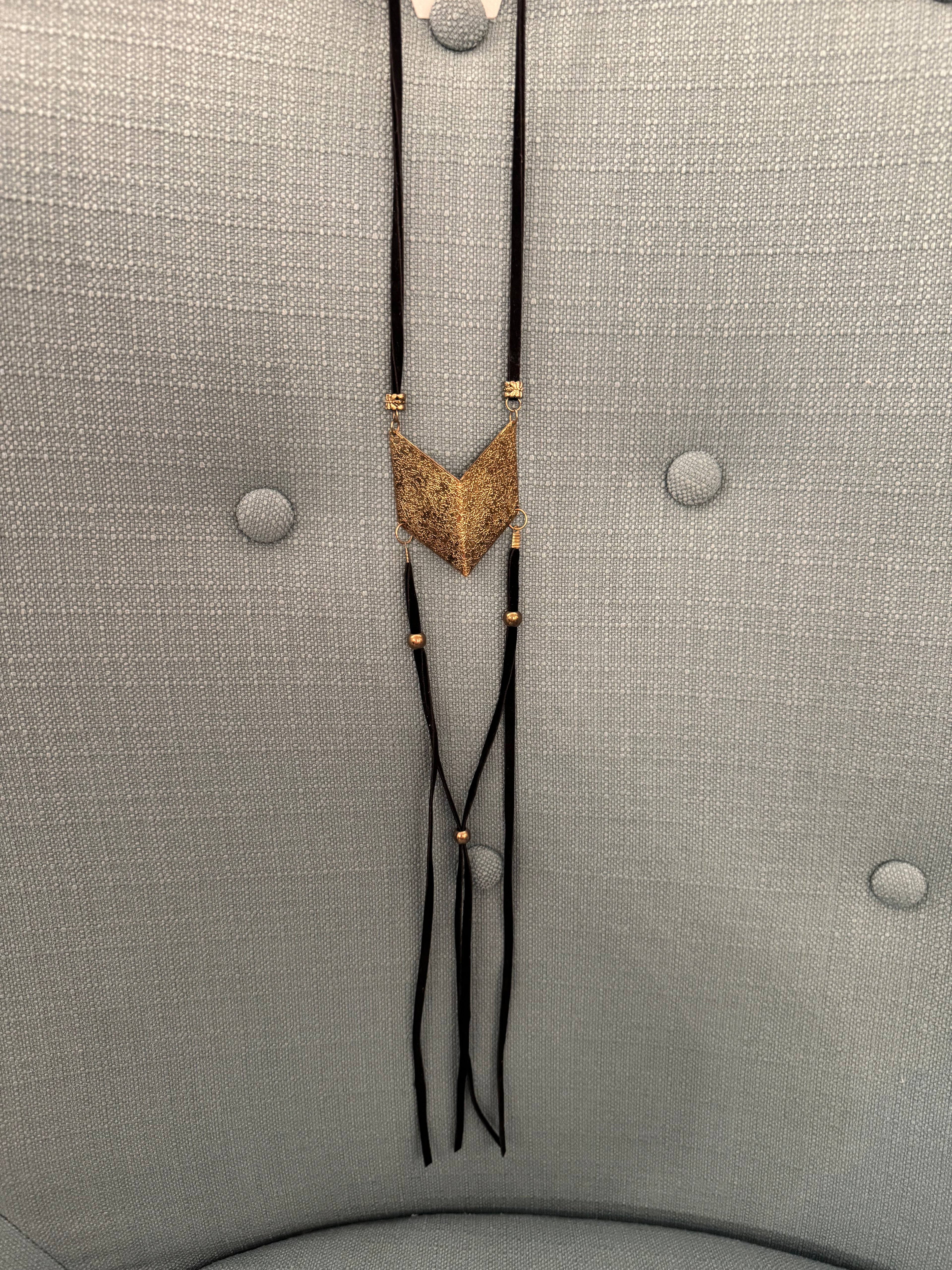 Midnight Arrow Fringe Necklace