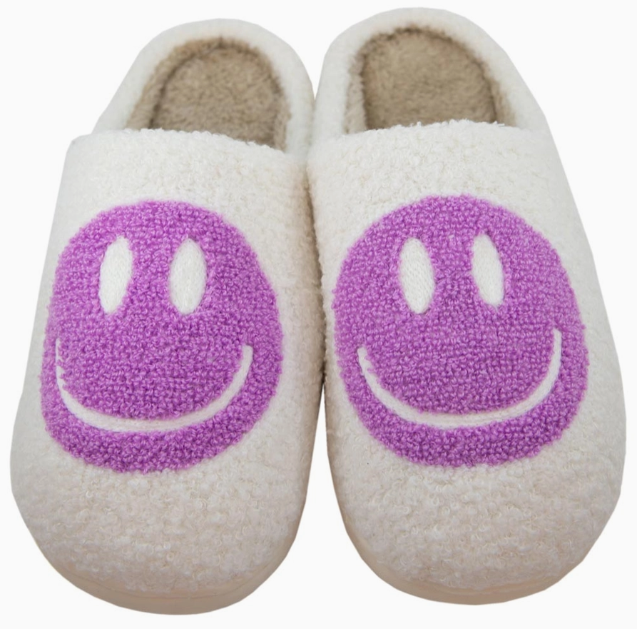 ORCHID HAPPY FACE SLIPPER