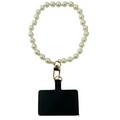 Faux Pearl Phone Wristlet