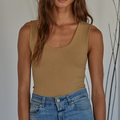 Iced Coffee Double Layered Seamless Tank