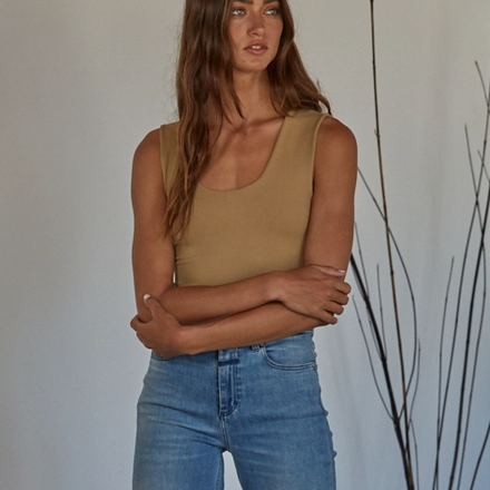 Iced Coffee Double Layered Seamless Tank