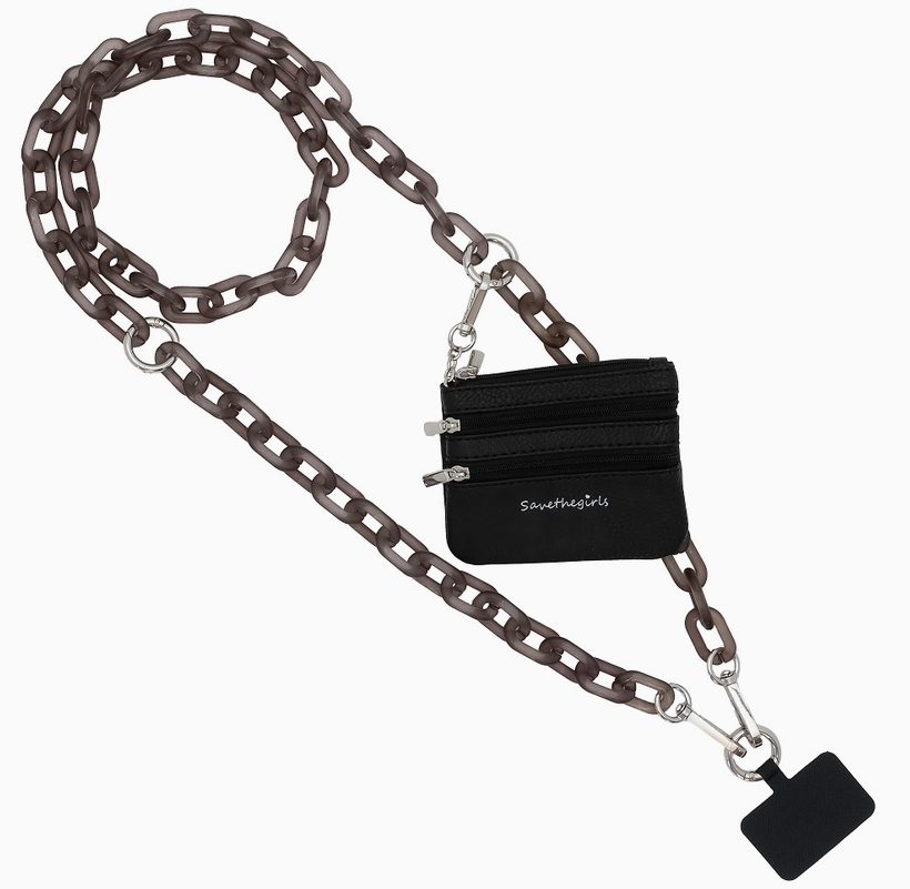 Black Clip & Go Crossbody Strap Phone Accessory