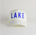 White & Blue Lake Trucker Hat