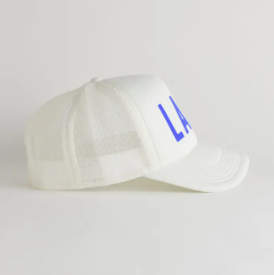 White & Blue Lake Trucker Hat