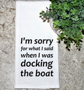 Docking The Boat Kitchen Towel