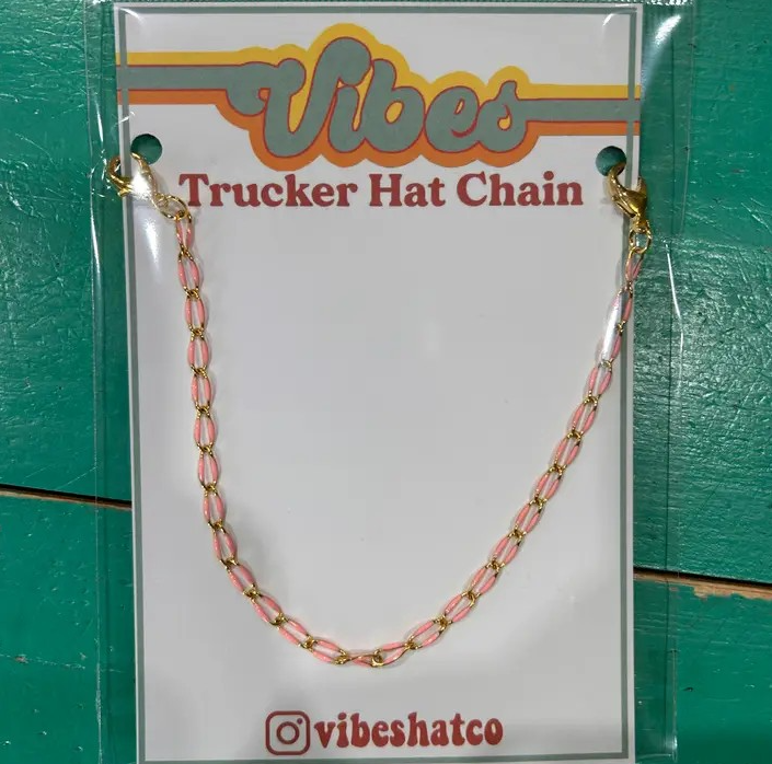 Light Pink Dainty Enamel Dipped Trucker Hat Chain