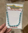 Turquoise Beaded Trucker Hat Chain