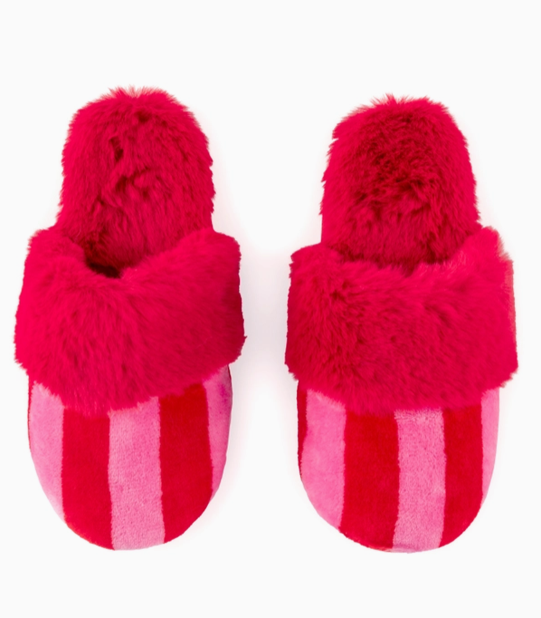 Red Stripe Slippers