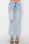 Light High Rise Crop Flare Jeans