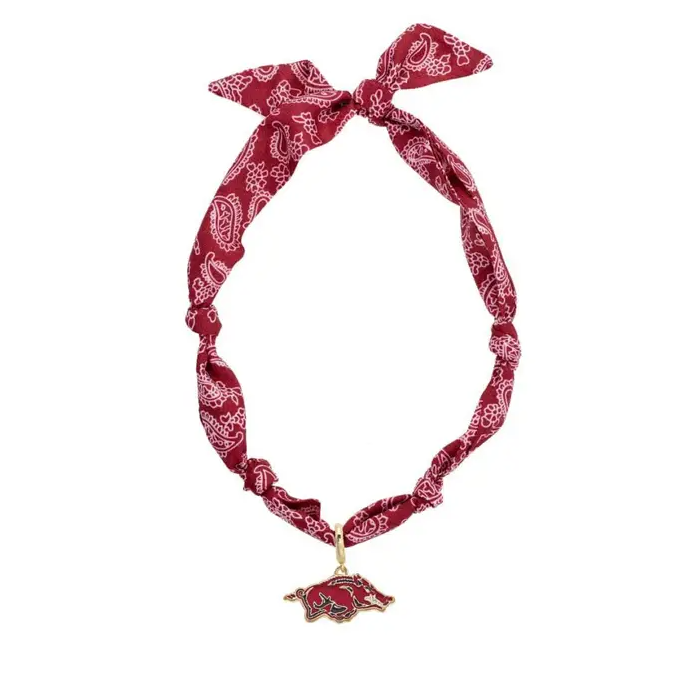 Arkansas Razorback Bandana Necklace