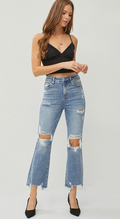 High Rise Size 3 Crop Flare Risen Jean