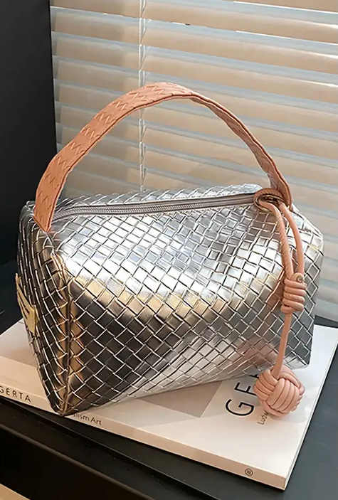 Silver Cosmetic Bag