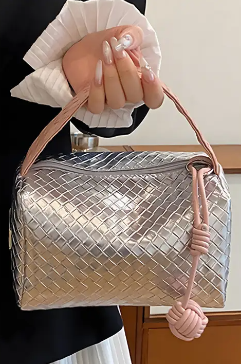 Silver Cosmetic Bag