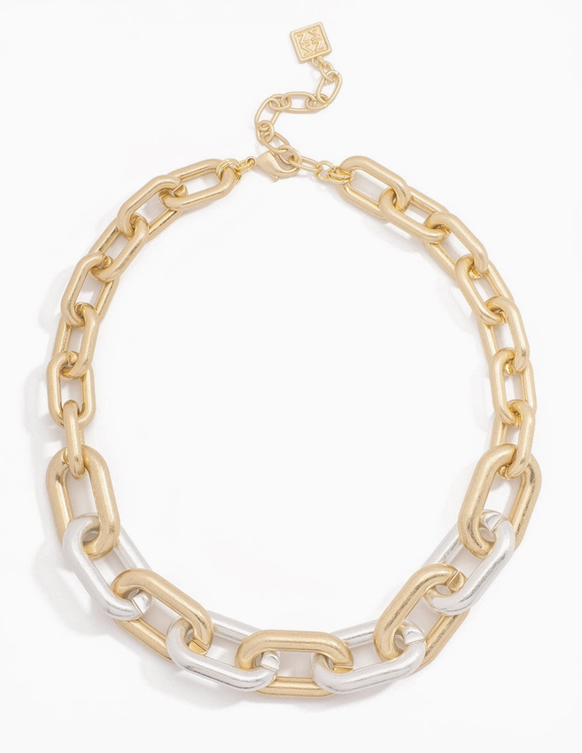 Chunky Cable Link Collar Necklace