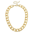 Chiara Statement Necklace In Matte Gold