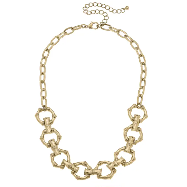 Pippa Bamboo Linked Horse bit Chain Necklace