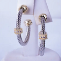 Cable Station Hoop Earrings
