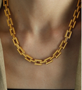 Geometric Gold Chain Necklace