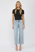 High Rise Ankle Wide Leg Electric Blue