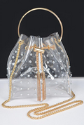 Rhinestone Studded Clear Stadium Bag