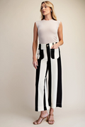 Black Collette Cropped Wide-Leg Stretch Pants