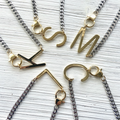 Mixed Metal Initial Necklace