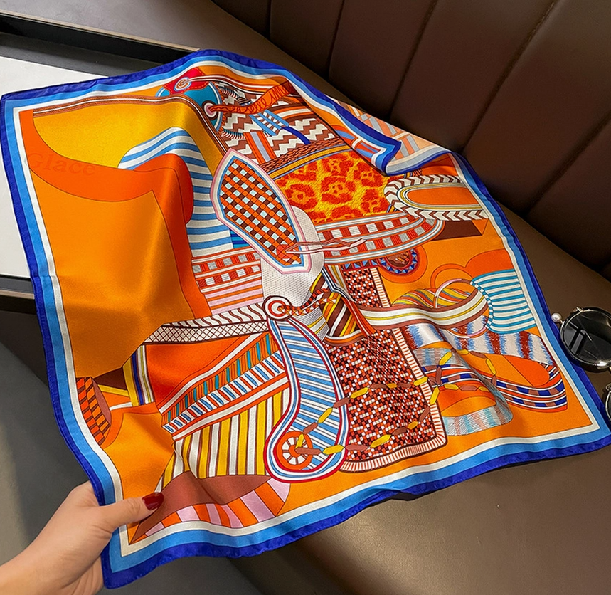 Orange Vintage Inspired Scarf