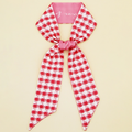 Pink and White Head Scarf