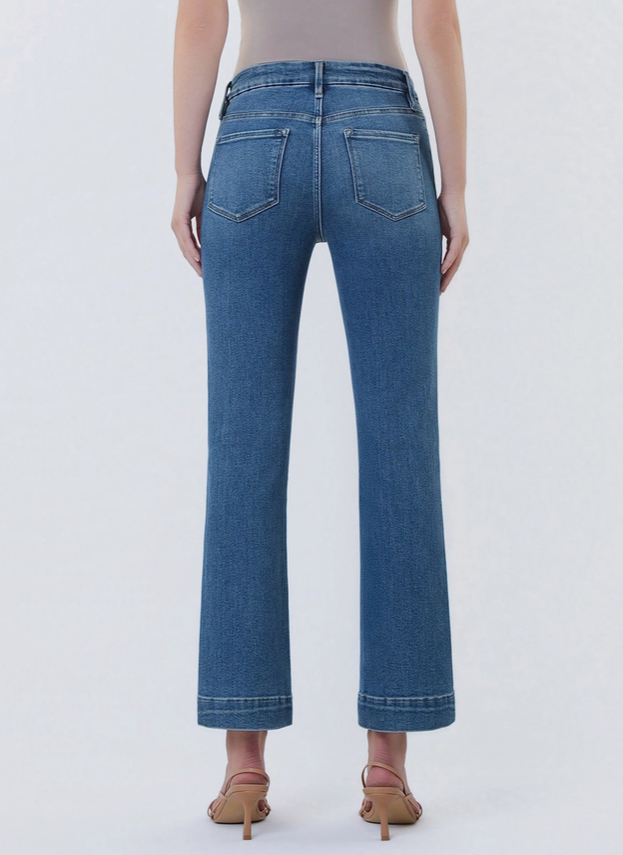 Bella High Rise Trouser Crop Hem Flare