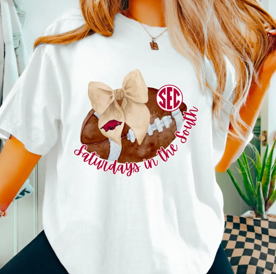 "Saturdays in the South" Razorback Graphic Tee