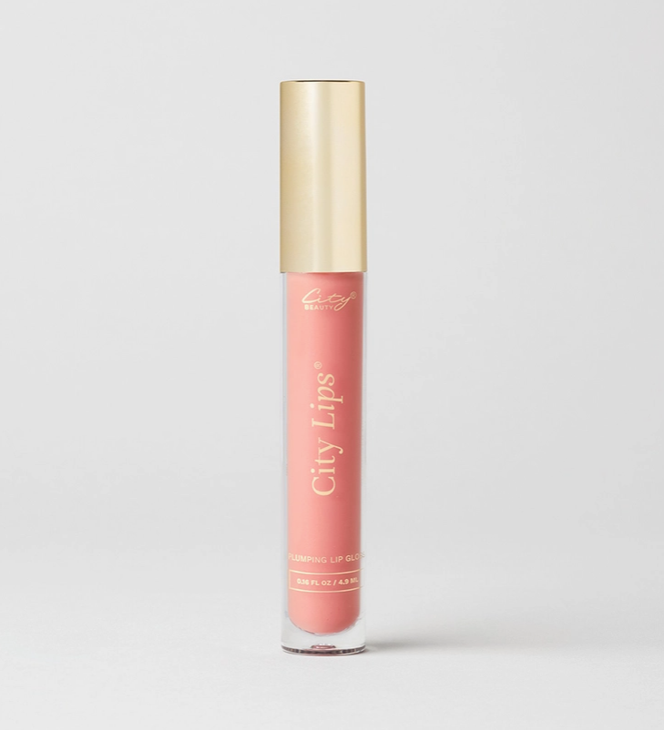 City Lips Plumping Lip Gloss in South Peach - Sheer