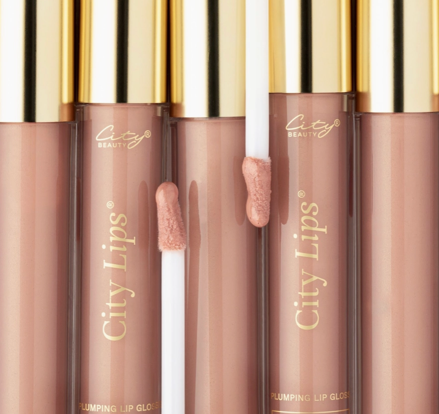 City Lips Plumping Lip Gloss in Tokyo Kiss - Sheer Cool Nude
