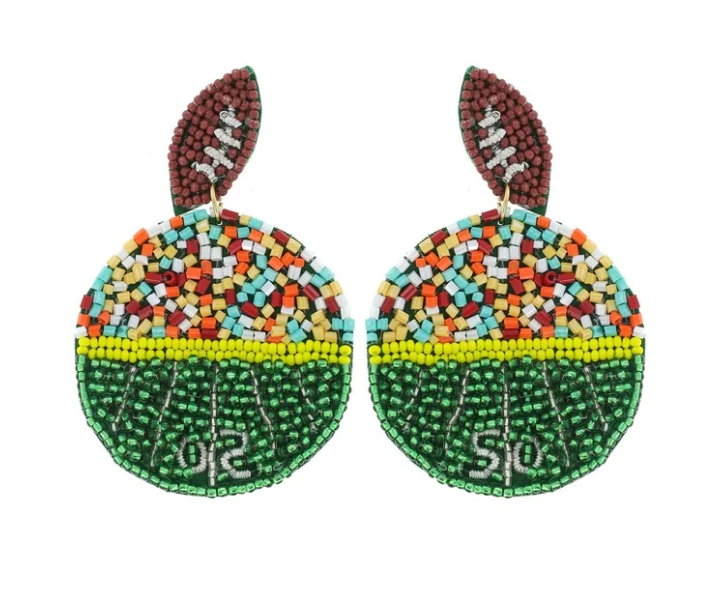 50 Yard Line Football Earrings