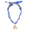 Ash Horse Head Scarf Necklace