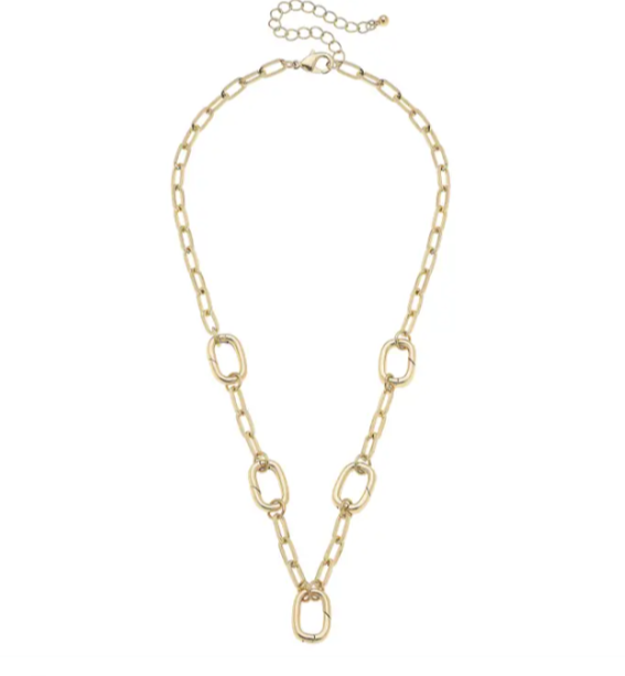 Avery Multi-Charm Collector Gold Necklace