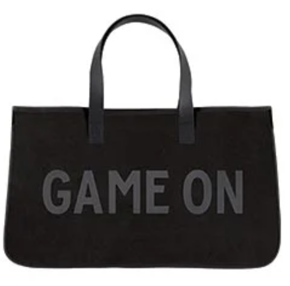 Black Canvas Tote - Game On
