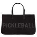 Black Canvas Tote - Pickleball