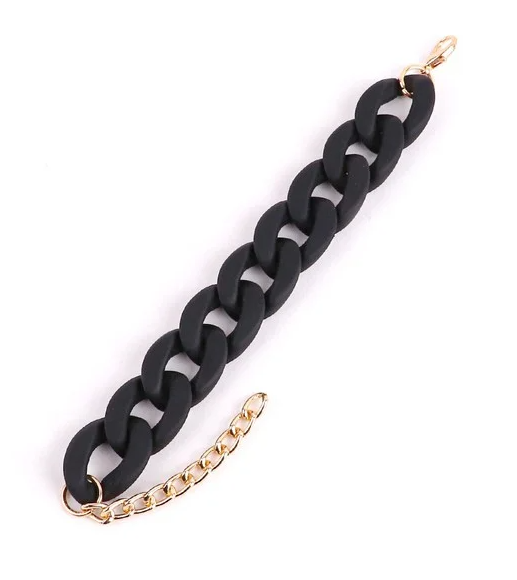 Black Chunky Chain Bracelet