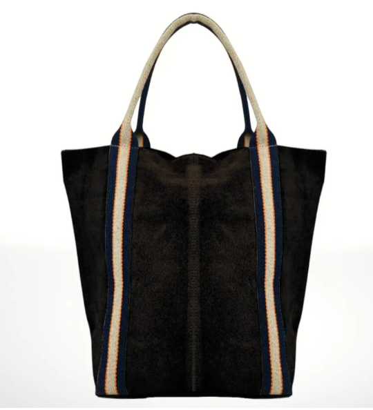 Black Melody Suede Leather Bag