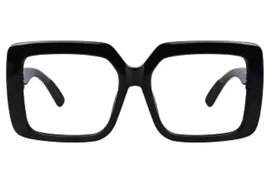 Black Square Round Glasses