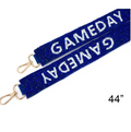 Blue Gameday Beaded Guitar Strap