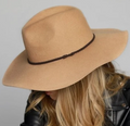 Camel Wide Brim Panama Hat