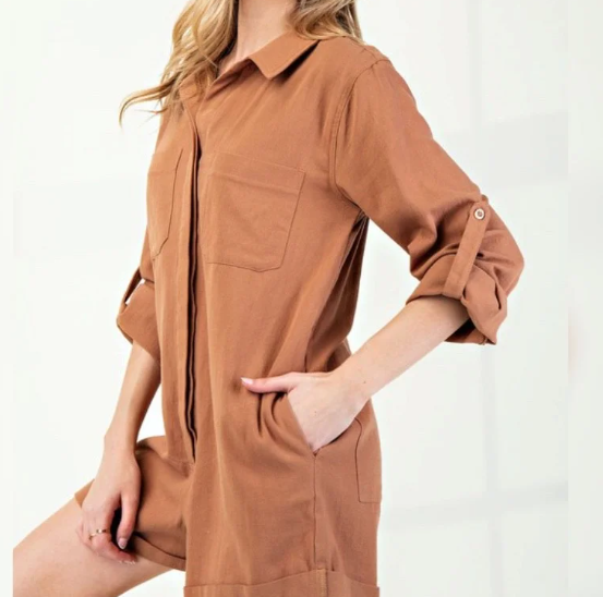 Clay Long Sleeve Romper