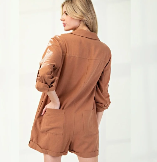 Clay Long Sleeve Romper