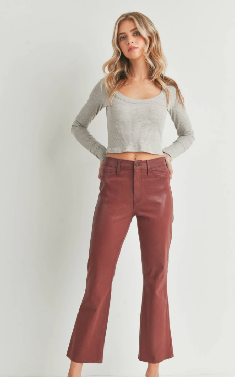 Coated Brick - CROPPED KICK FLARE