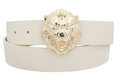 CREAM LION BELT